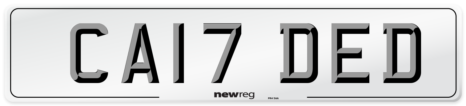 CA17 DED Number Plate from New Reg